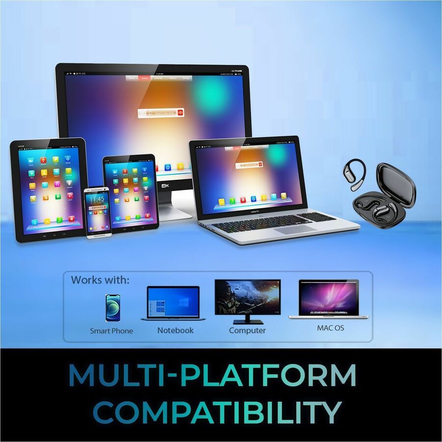 Adesso Xtream T5 Open-Ear Bluetooth Water Resistant Earbuds Adesso Xtream T5 Open-Ear Bluetooth Water Resistant Earbuds